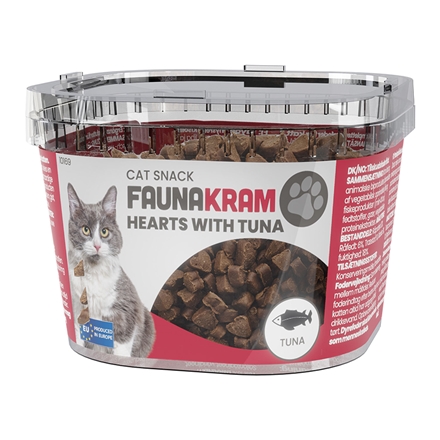 Faunakram Cat Snack Hearts Tuna 100 g