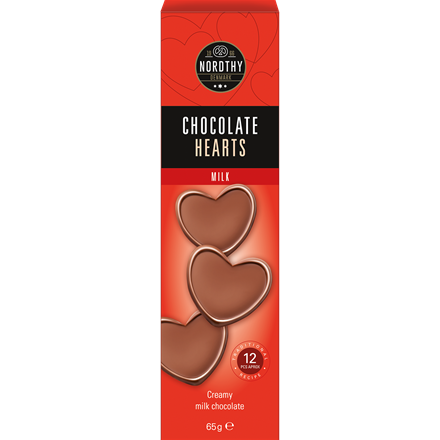 Nordthy Chokoladehjerter Mælk 65 g