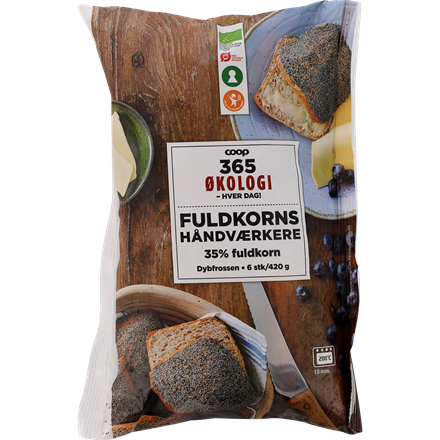 365 Økologi Fuldkornsboller m. Birkes 420 g
