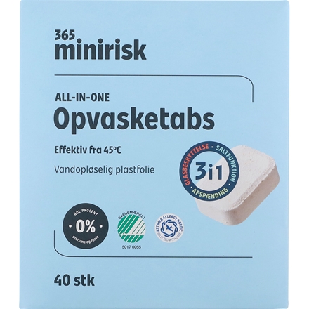 365 Minirisk Opvasketabs 40 Tabs