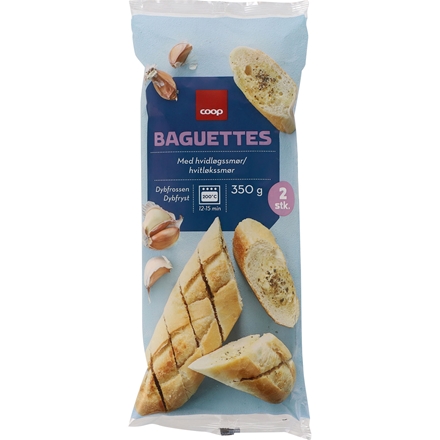 Coop Hvidløgsbaguettes 350 g