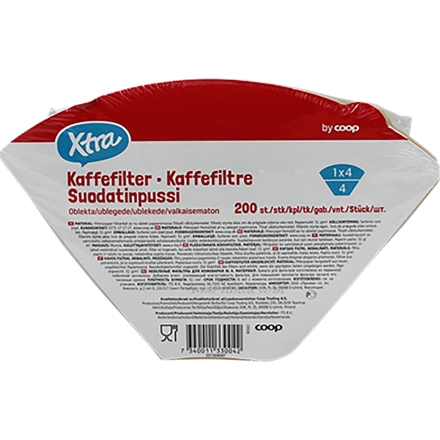 X-tra Kaffefiltre 4/200