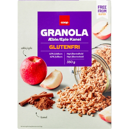 Coop Granola Æble/Kanel Glutenfri 350 g