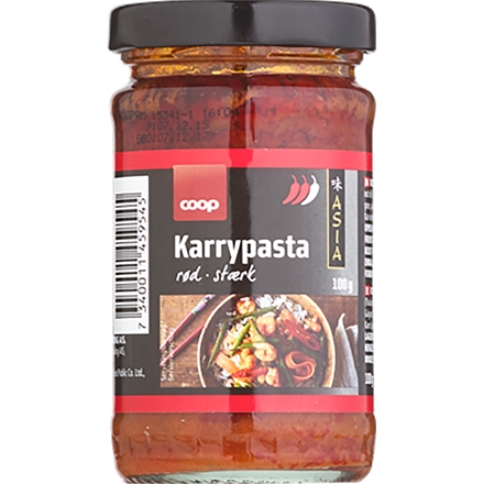 Coop Rød Karry Pasta 100g