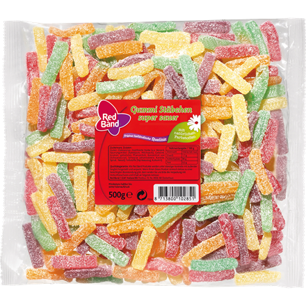 Red Band Gummistäbchen Super Sauer 500 g