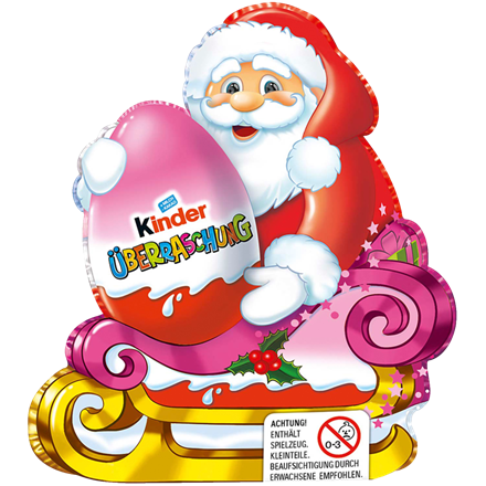 Ferrero Kinder Julemand med Kinderæg Rosa 75 g