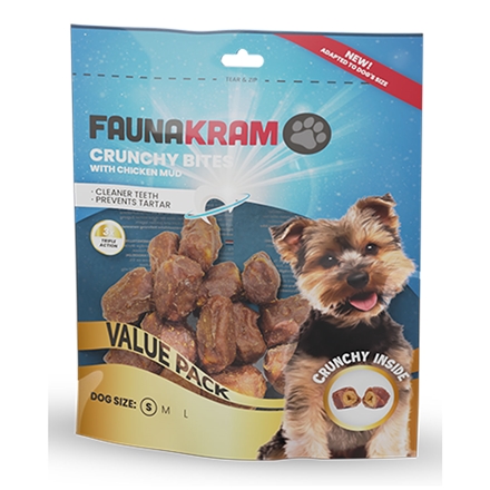 Faunakram Crunchy Dental Bites Chicken Mud S 200 g