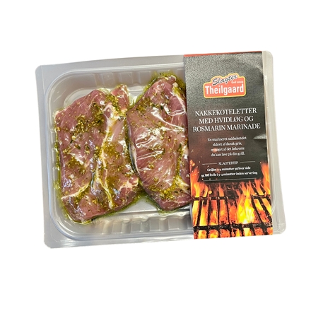 Nakkekoteletter hvidløg/rosmarin 300 - 330 g