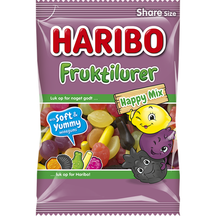Haribo Fruktilurer Happy Mix 375 g