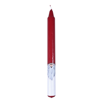 Kronelys H24 cm Rød