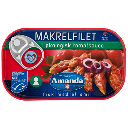Amanda MSC Makrel i øko Tomat 125 g
