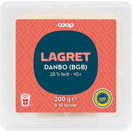 COOP DANBO LAGRET SKIVEOST 200 G