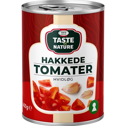 Taste of Nature Hakkede Tomater med Hvidløg 400 g