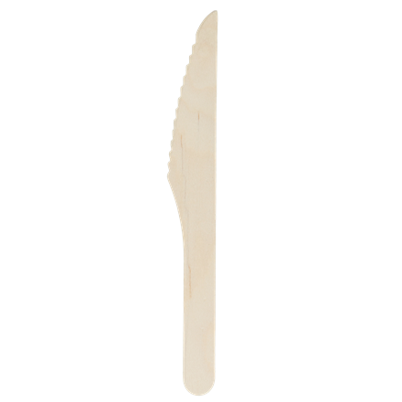 Kniv Verive 165 mm voksbehandlet træ 100-pak