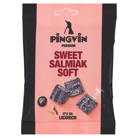 Toms Pingvin Sweet Salmiak Soft Premium Lakrids 90 g