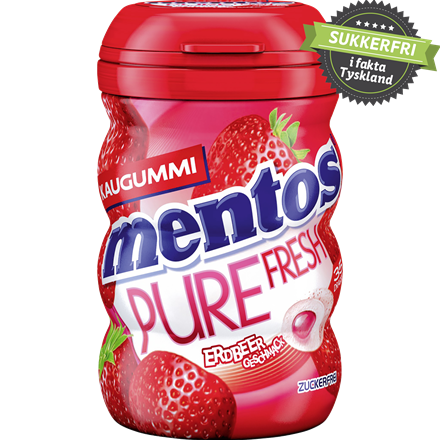 Mentos Gum Pure Fresh Jordbær 70 g