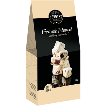 Nordthy Fransk Nougat med peanuts og frugt 120 g