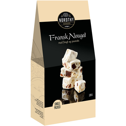 Nordthy Fransk Nougat med Peanuts og Frugt 120 g