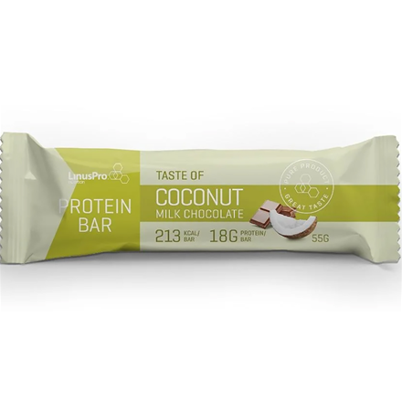 LinusPro Protein Bar Mælk Chokolade & Kokosnød 55 g