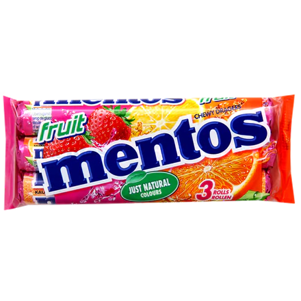 Mentos Fruit 3-pak 114 g