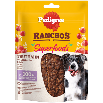 Pedigree Ranchos Superfoods Truthahn mit Cranberries & Reis 70 g