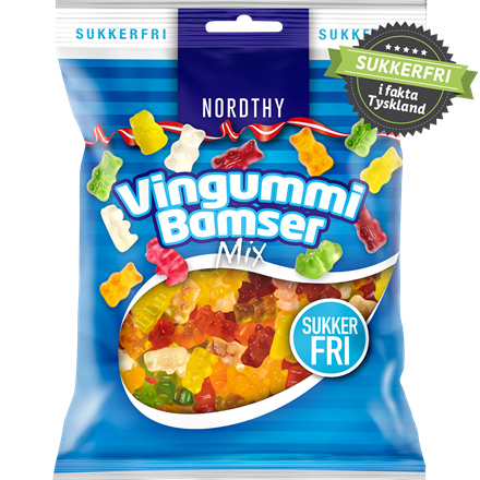 Nordthy Vingummi Bamser Sukkerfri 80 g