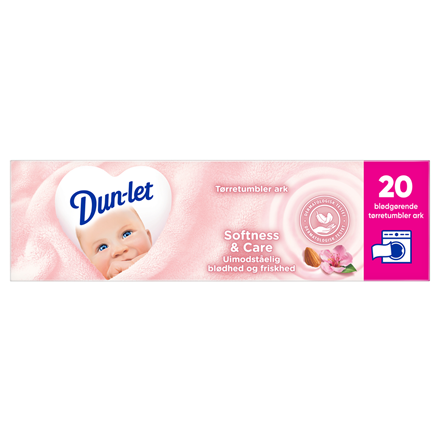 Dun-Let Dryer Sheets Softness & Care 20 stk