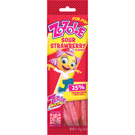 Zozole Sour Strawberry Jellies 75g