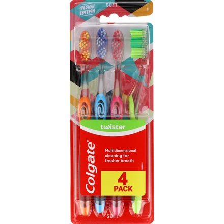 Colgate Tandbørste Twister Soft 4-pak
