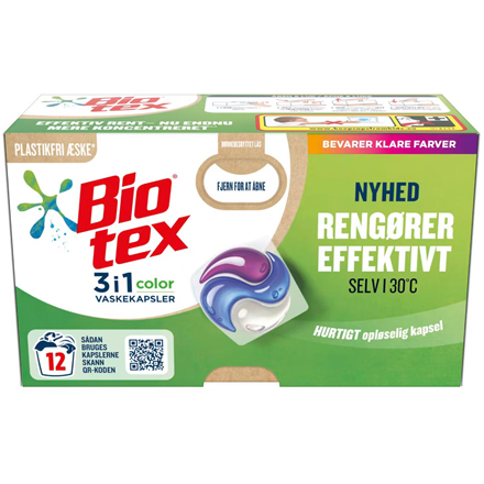 Bio-Tex Kapsler 3 in 1 Color 12-pak