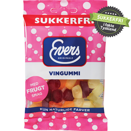 Evers Vingummi Sukkerfri 70 g