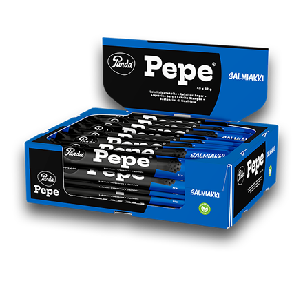 Panda Pepe Salmiak Liquorice Bar 40 x 32 g