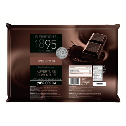 Weinrich Blokchokolade Edelbitter 70% 2,5 kg