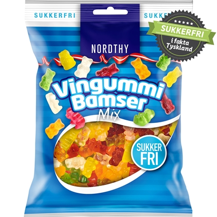 Nordthy Vingummi Bamser Sukkerfri 80 g