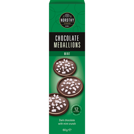 Nordthy Chokolade Medaljoner Mint 60 g