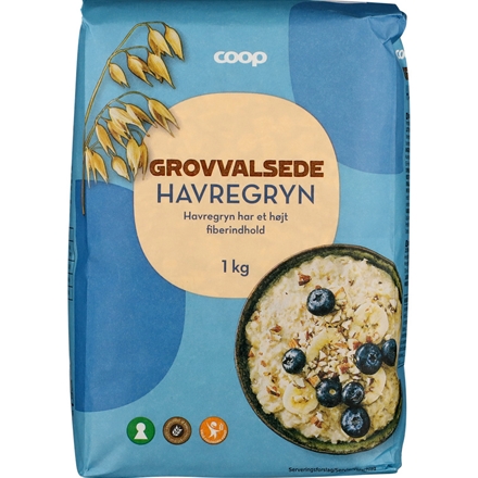 Coop Havregryn Grove 1 kg 