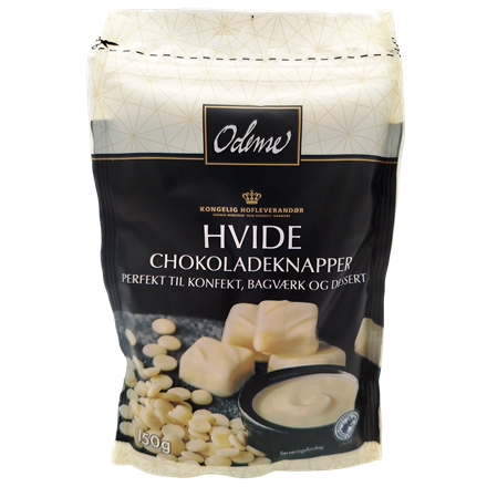 Odense Hvide Chokoladeknapper m. Karamel 100 g