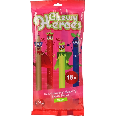 Chewy Heroes Sour Bag 360g