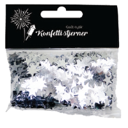 Konfetti Stjerne sølv