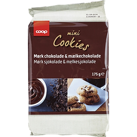 Coop Mini Cookies med Chokolade 175 g