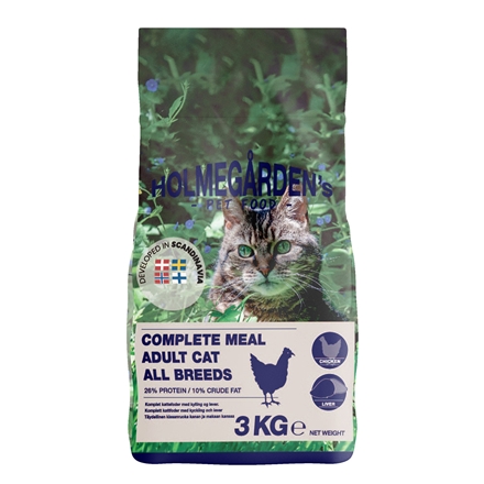Holmegården 3 kg. Cat Dryfood Chicken & Lever