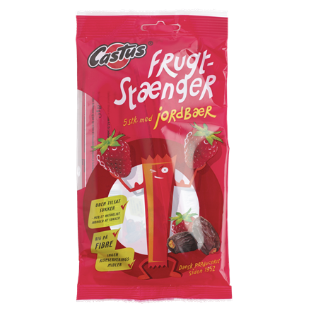 Castus Frugtstænger Jordbær 5x20 g