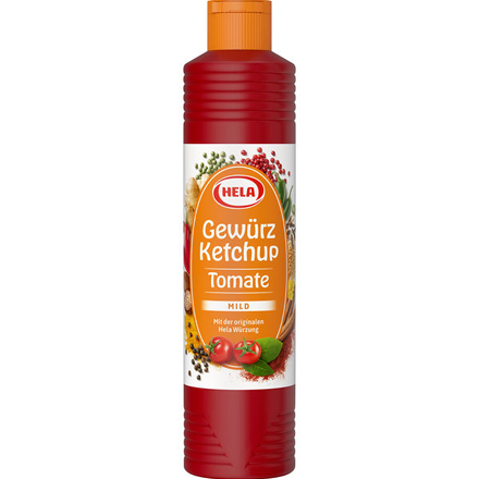 HELA Tomaten-Gewürz Ketchup 800ml mild-krydret