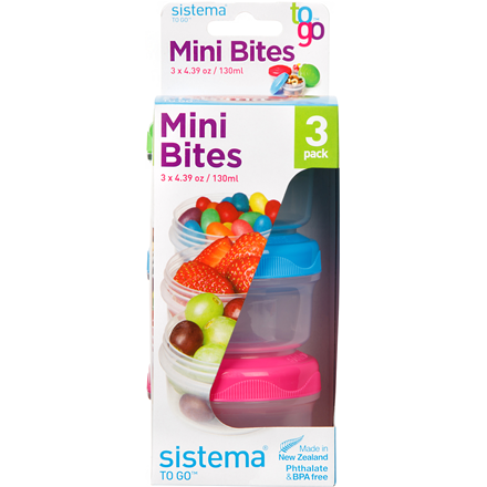 Mini Bites To Go 3 pack 130 ml