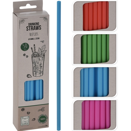 Sugerør farve 50 stk