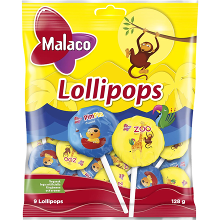 Malaco Lollipops 128 g