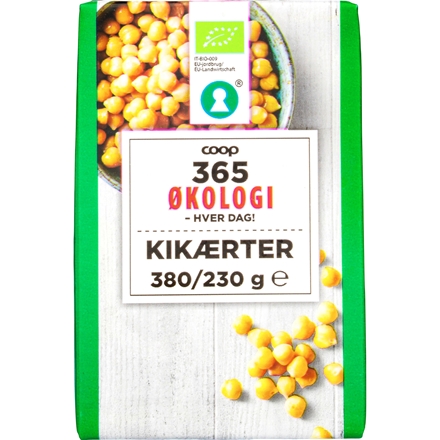 365 Økologi Kikærter 380 g