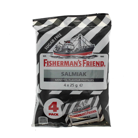 Fisherman's Friend Salmiak Sukkerfri 4-pak 100 g