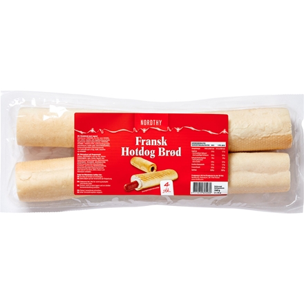 Nordthy Fransk Hotdog Brød 4 stk. 240g