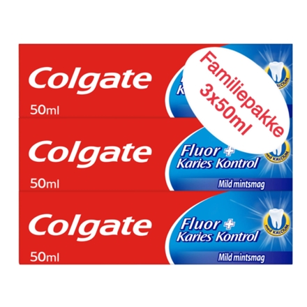 Colgate Tandpasta Karies Kontrol 3-pak